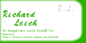 richard leich business card